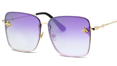 Women's Oversize 'Fair and Nice' Metal Sunglasses