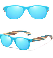 Women's Oval 'Blue Faith' Wooden Sunglasses