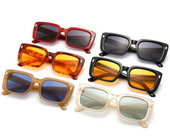 Women's Retro Square 'Silas' Plastic Sunglasses