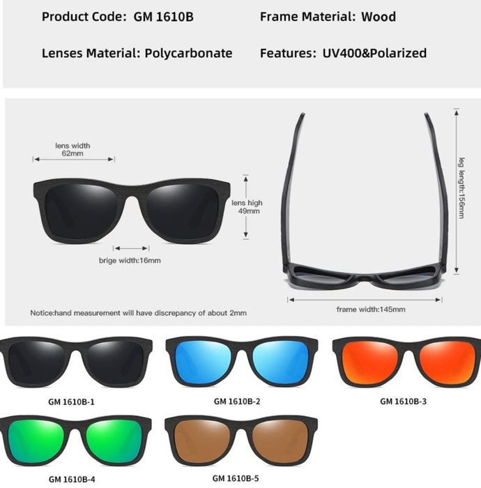Men's Oval Polarized 'Palais ' Wooden Sunglasses