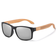 Men's Square 'Zaldy' Wooden Sunglasses