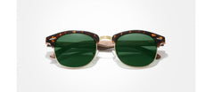 Men's Semi Rimless 'Aris' Wooden Sunglasses