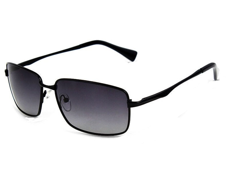 Men's Polarized Rectangle 'Vansho Eye Wear' Metal Sunglasses