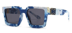 Men's Square 'The Banned Man' Plastic Sunglasses