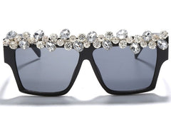 Women's Oversized Square 'La Diva' Plastic Sunglasses