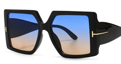 Women's Oversized Square 'Devi ' Plastic Sunglasses