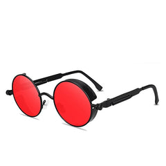 Men's Steampunk Round 'Gothic' Metal Sunglasses