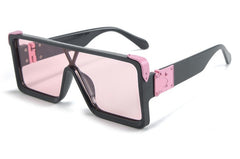 Women's Oversized Square 'Magnolia Shine' Plastic Sunglasses