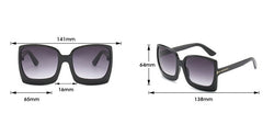 Women's Oversized Square 'Sexy Eyes' Plastic Sunglasses