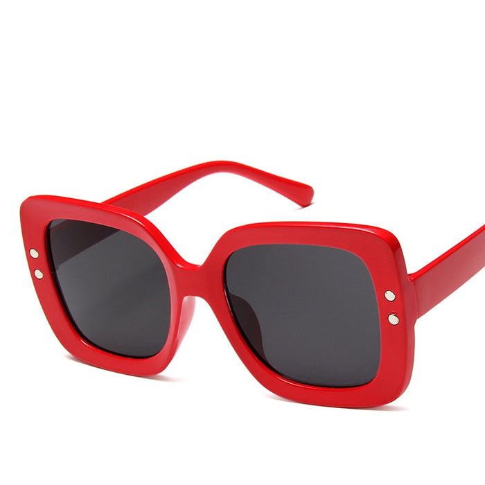 Women's Luxury Square 'Kissed' Plastic Sunglasses