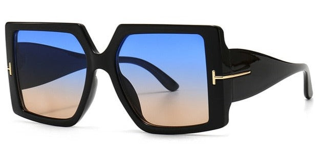 Women's Oversized Square 'Grainne' Plastic Sunglasses