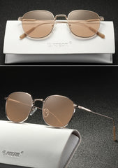 Women's Retro Round 'Darkest' Metal Sunglasses