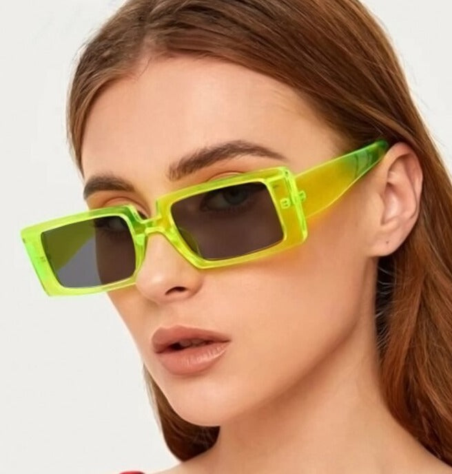 Women's Rectangle 'Sun Fun' Vintage Jelly Sunglasses