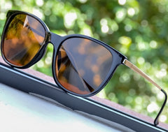 Women's Square Polarized 'Hookie' Metal Sunglasses