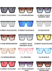 Women's  Oversized Square 'Trappy' Plastic Sunglasses