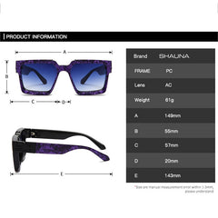 Men's Oversize 'Aries Blued' Plastic Sunglasses