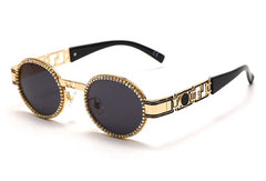 Women's Vintage Oval 'Bella Madonna' Metal Sunglasses