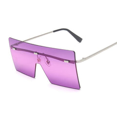 Women's Square 'Abby Scarlet' Metal Sunglasses