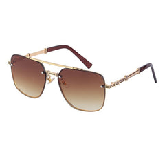 Men's Square Gradient 'Aegis Mirror' Metal  Sunglasses