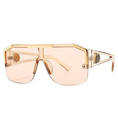 Unisex Square 'Chad' Semi Rimless Sunglasses