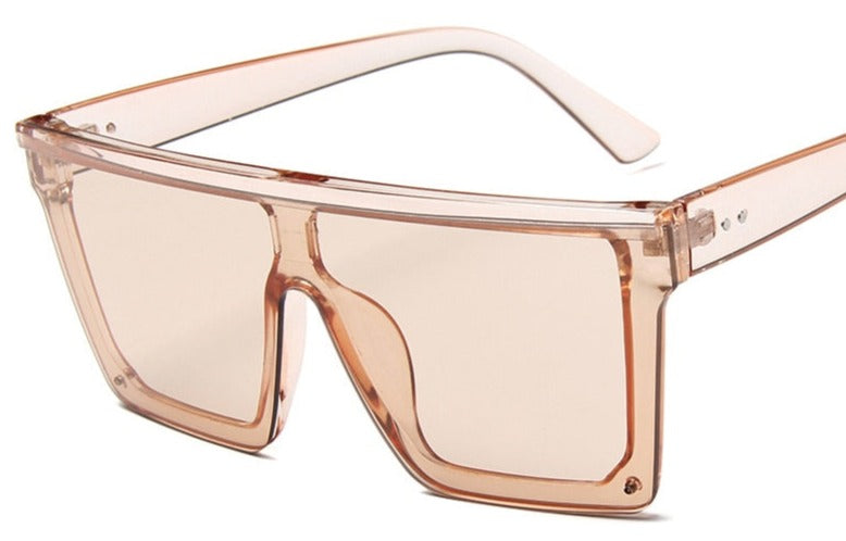 Women's  Oversized Square 'Trappy' Plastic Sunglasses