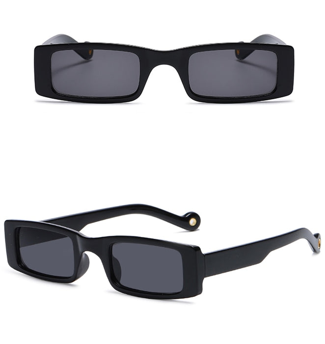 Unisex Rectangular 'Ervin' Plastic Sunglasses