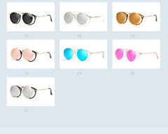 Unisex Retro Round 'Shades On Fleek' Metal Sunglasses