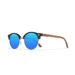 Unisex Round 'Forest' Wooden Sunglasses