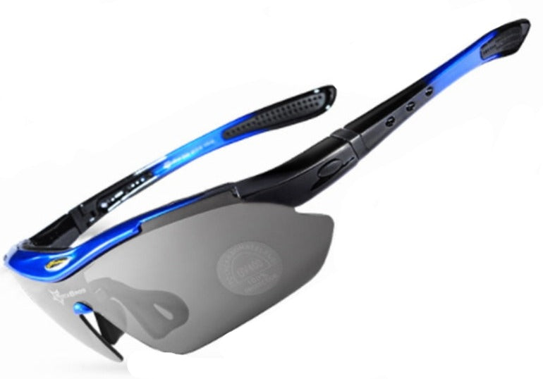 Unisex Cycling Semi Rimless 'Bender' Plastic Sports Sunglasses
