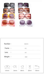 Women's Oversized  Square 'Appeals' Plastic Sunglasses