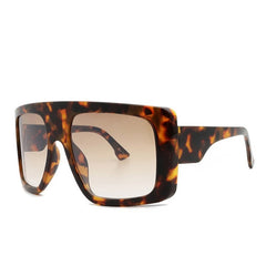 Women's Large Shield 'Celebrity' Square Sunglasses