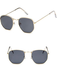 Women's Retro Square "Cool Hottie" Metal Sunglasses