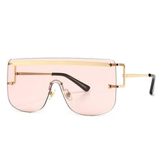 Women's Browline Rimless 'I See Through You' Alloy Sunglasses