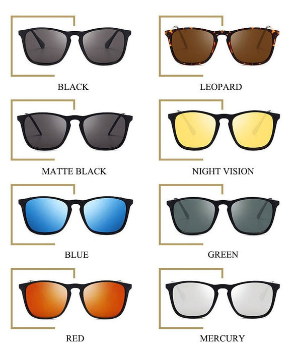 Men's Polarized Square 'Lt Mike ' Plastic Sunglasses