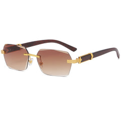 Men's Classic Round 'Peaky' Metal Wood Sunglasses