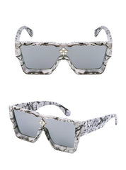 Women's Square 'Shanaia Twain' Plastic Sunglasses