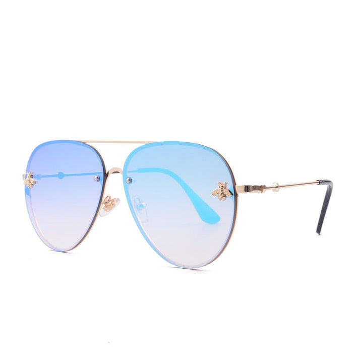 Women's Aviation 'Bluer Blue' Rimless Sunglasses