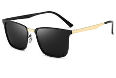 Men's Square Polarized 'Spoke Man ' Metal Sunglasses