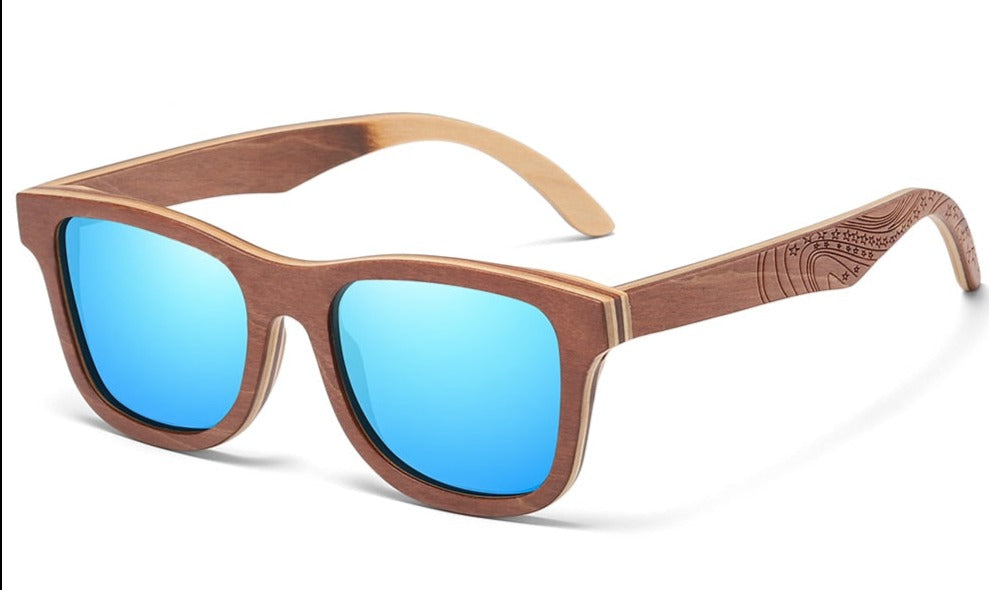 Men's Polarized Oval 'Kismet ' Wooden Sunglasses