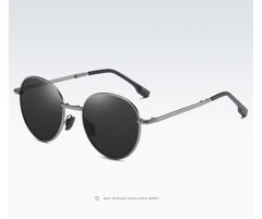 Unisex Folding Round 'The Stylish'  Metal Sunglasses