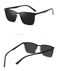 Men's Square Polarized 'Spoke Man ' Metal Sunglasses