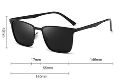 Men's Square Polarized 'Spoke Man ' Metal Sunglasses