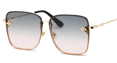 Women's Oversize 'Fair and Nice' Metal Sunglasses