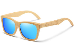 Men's Polarized Oval 'Wood 101' Wooden Sunglasses