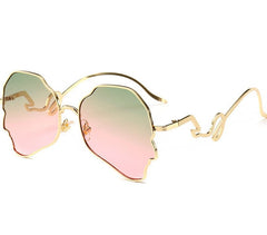 Women's  Oversized Cat Eye '50 Shades Of Style' Metal Sunglasses