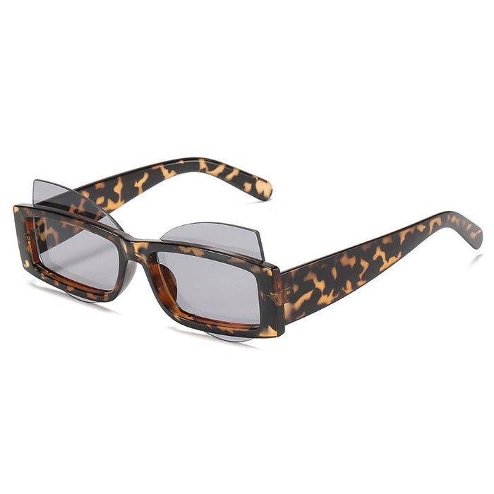 Unisex Unique Rectangular 'Sun Fun' Rimless Sunglasses