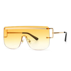 Women's Browline Rimless 'I See Through You' Alloy Sunglasses