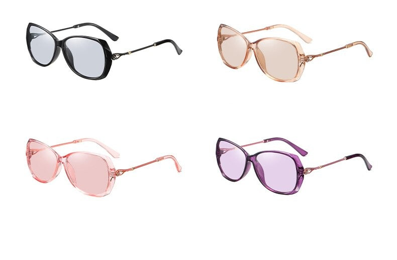 Women's Oversized Round 'Vines' Metal  Sunglasses