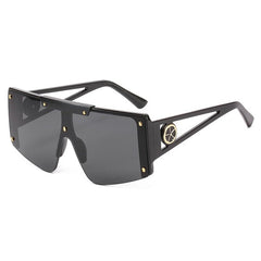 Women's Oversized Square 'IO GIRL' Metal Sunglasses