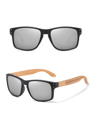 Men's Square 'Zaldy' Wooden Sunglasses